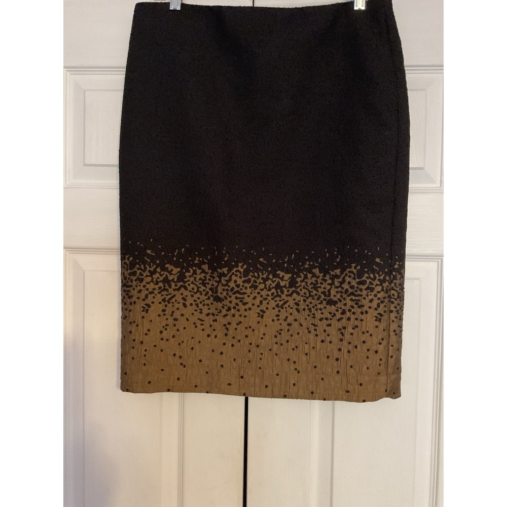 Ann Taylor Textured Ombre Pencil‎ Skirt Black Bronze Size 10 New $90